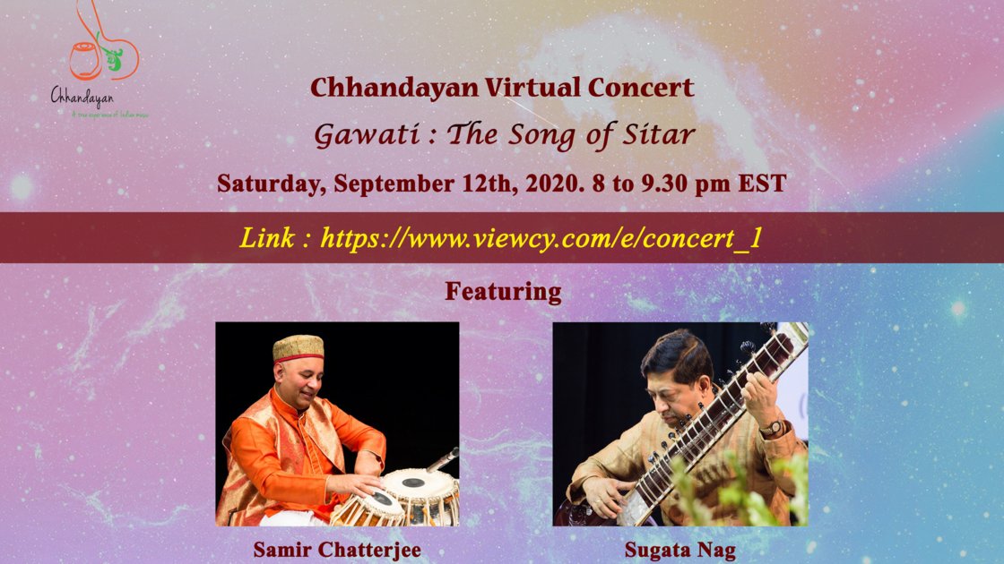 Chhandayan Baithak Concert on September 12th