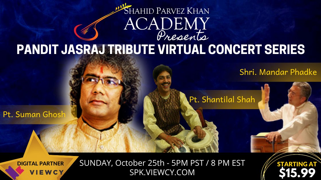 Pandit Jasraj Tribute Concert Series - Pandit Suman Ghosh (vocal) - Oct 25