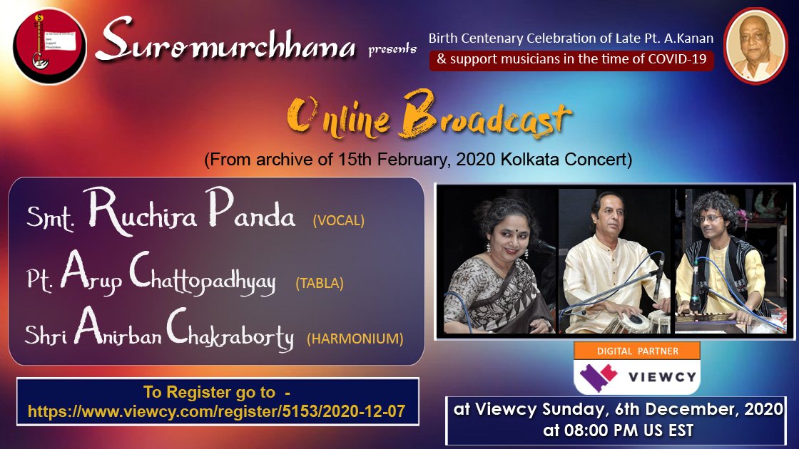 Smt. Ruchira Panda - online broadcast concert