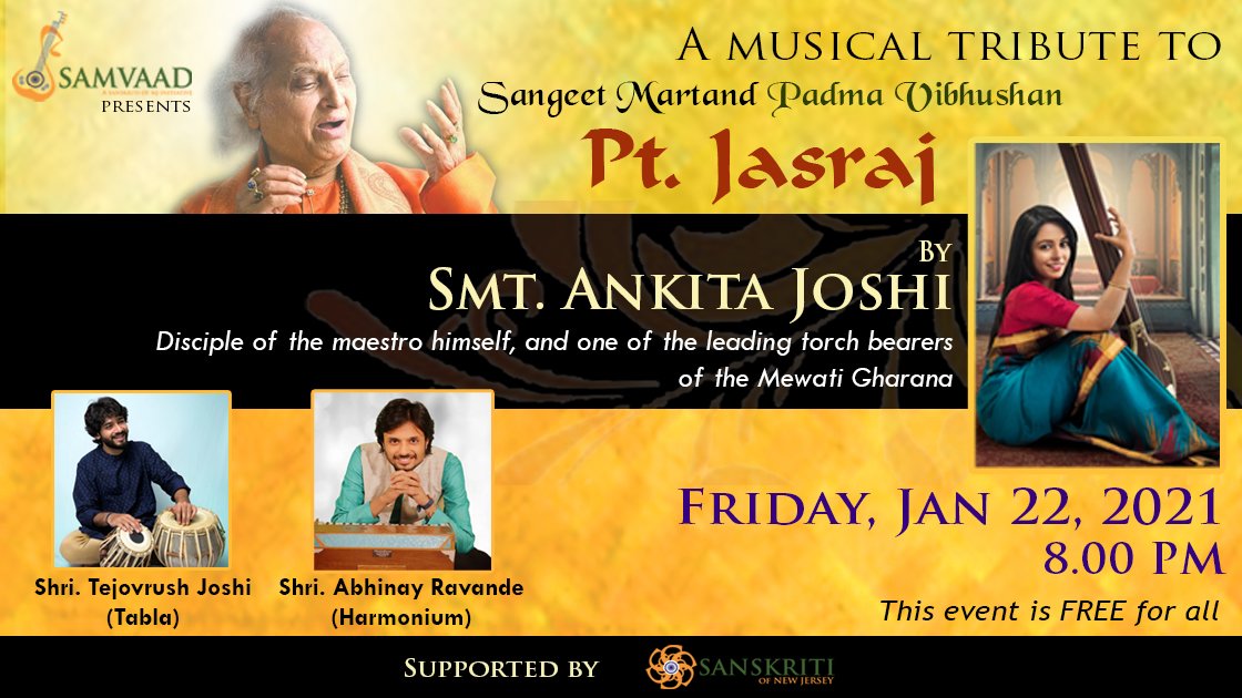 Ankita Joshi presents a tribute to Pandit Jasraj