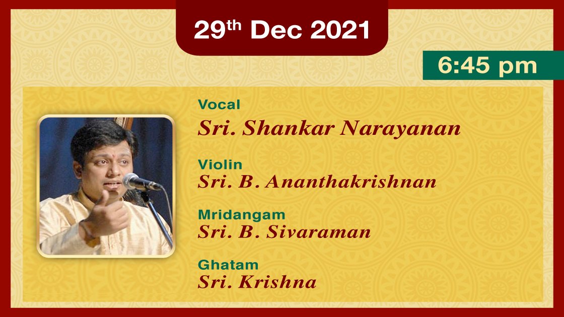 Day 14 - Concert 2 - Vocal - V Shankaranarayanan