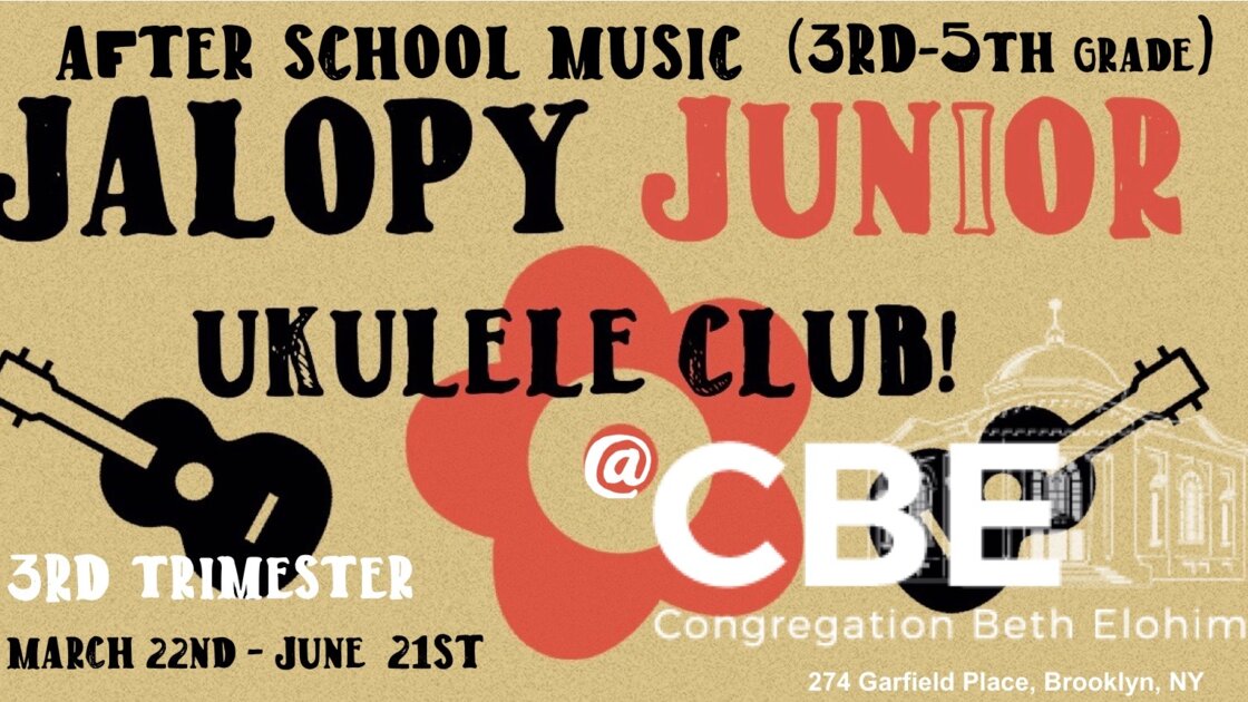 Jalopy Jr. Afterschool Ukulele Club at CBE! (3rd - 5th Grade)