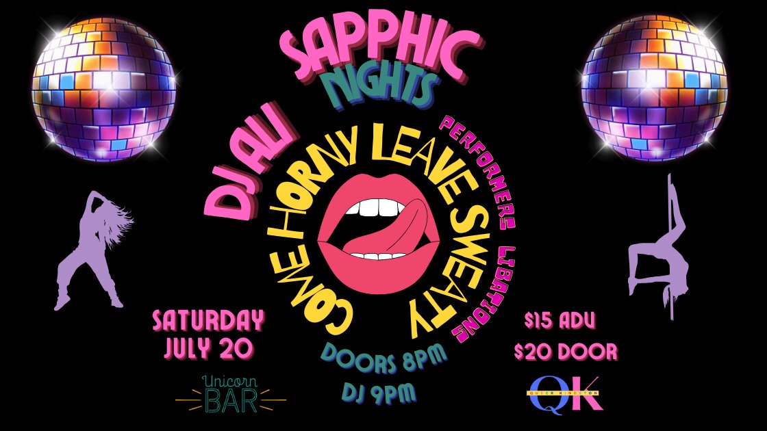 Sapphic Nights V2: A new, locally grown monthly queer dance party & love sesh for the FLINTA community