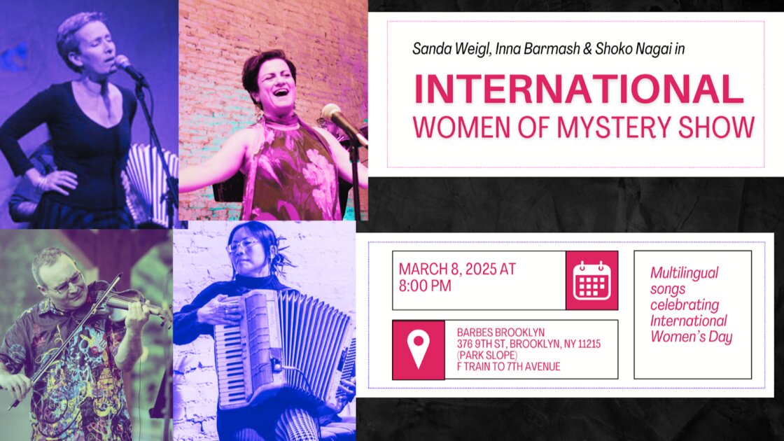 SANDA WEIGL, INNA BARMASH & SHOKO NAGAI: INTERNATIONAL WOMEN OF MYSTERY. 